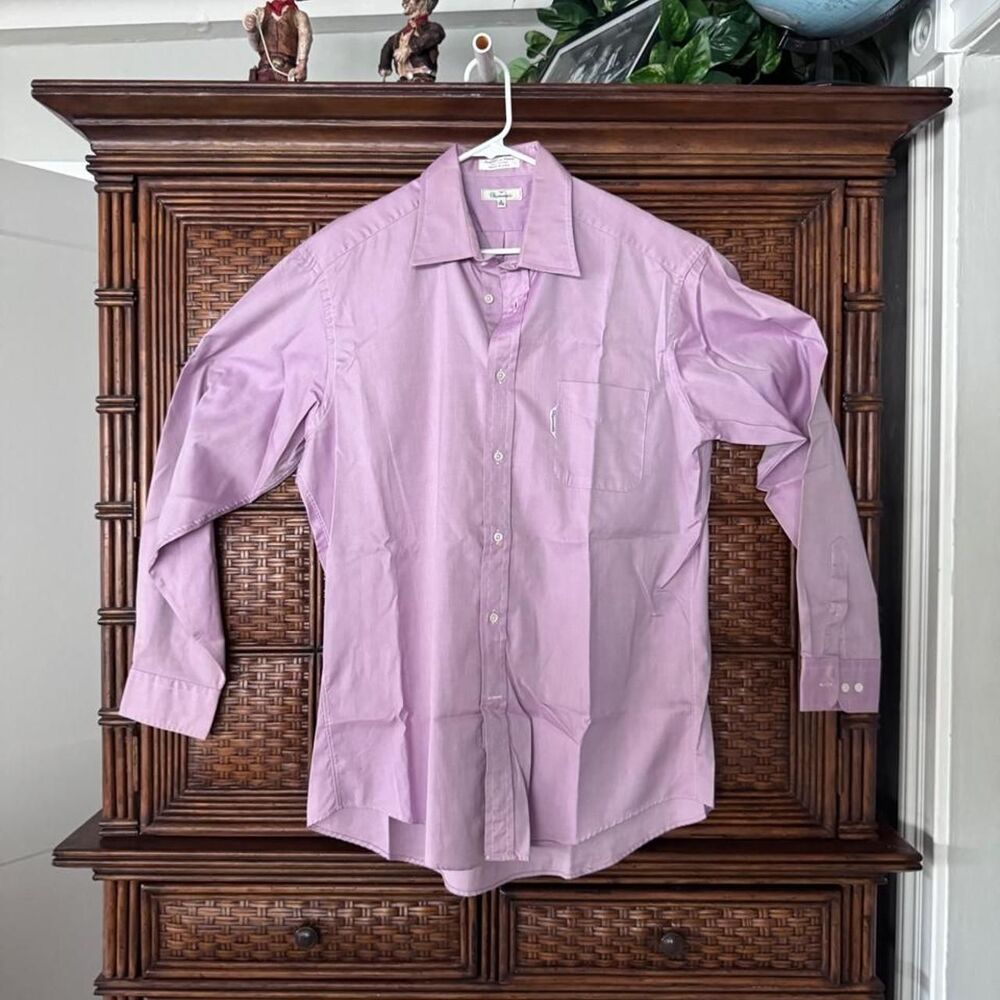 Faconnable Men's Purple and Pink Shirt